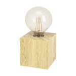 Eglo Table Lamp Prestwick 2 Wood Brown | IP20 - Suitable for 1x E27 
