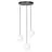 Emibig Pendant Royal Steel Black | Suitable for 3x E14 - Max 10W